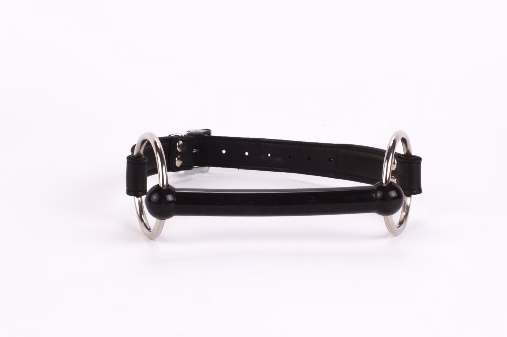 Calf Softy Leather Top and Lamb Leather padding with Silicone Mouth Piece Black - Image 4
