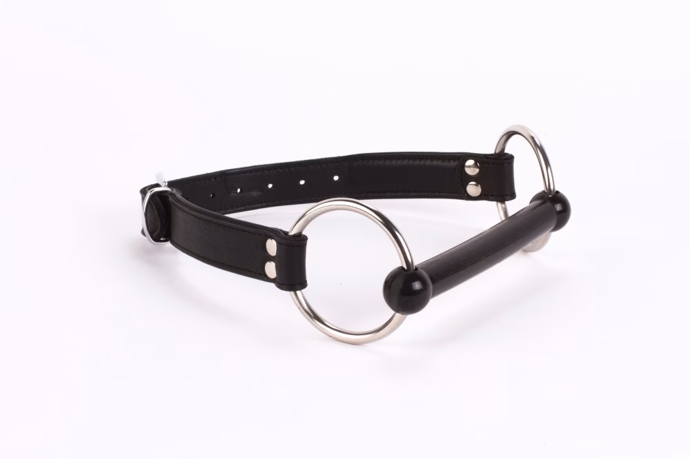 Calf Softy Leather Top and Lamb Leather padding with Silicone Mouth Piece Black - Image 5