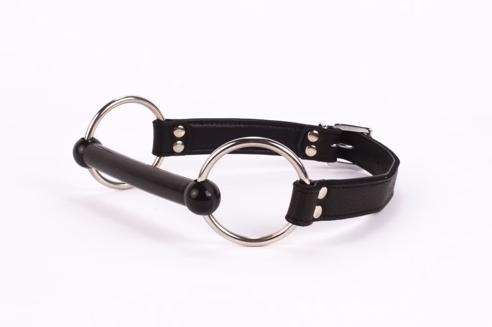 Calf Softy Leather Top and Lamb Leather padding with Silicone Mouth Piece Black - Image 7