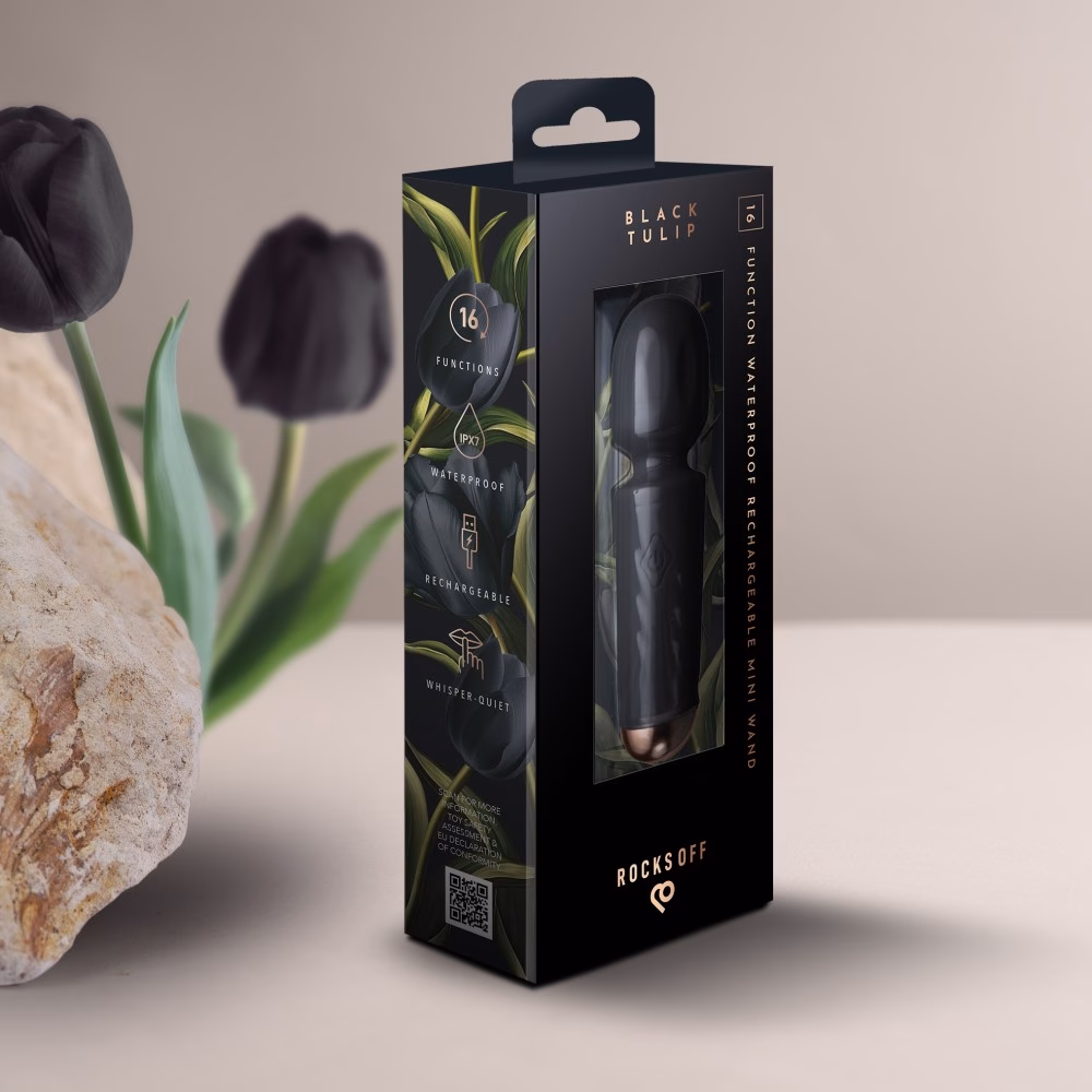 Rechargeable Mini Wand - Black Tulip - Image 10