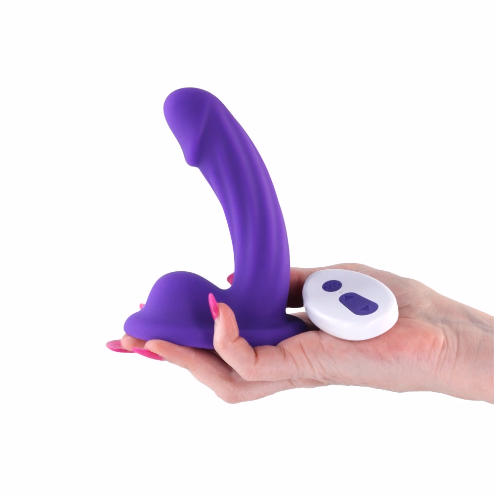 Colours - Curve - Vibrating - 5" Dildo - Purple - 2. kép