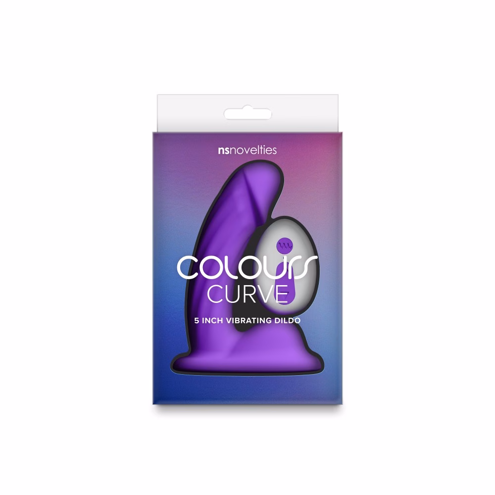 Colours - Curve - Vibrating - 5" Dildo - Purple - 4. kép