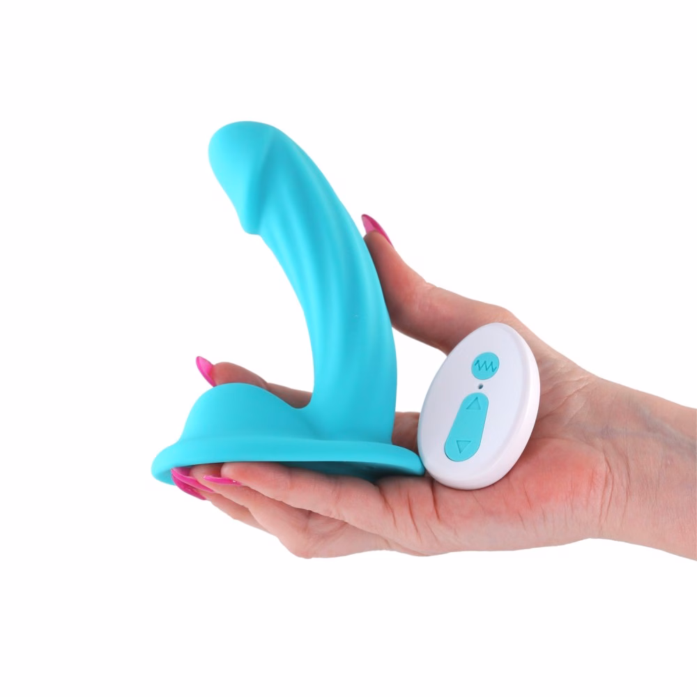 Colours - Curve - Vibrating - 5" Dildo - Teal - 2. kép