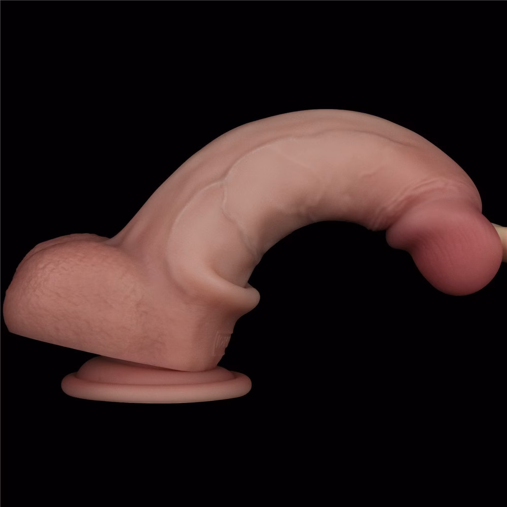 8" Vibrating Sliding Skin Pro II Silicone Dong - Image 2