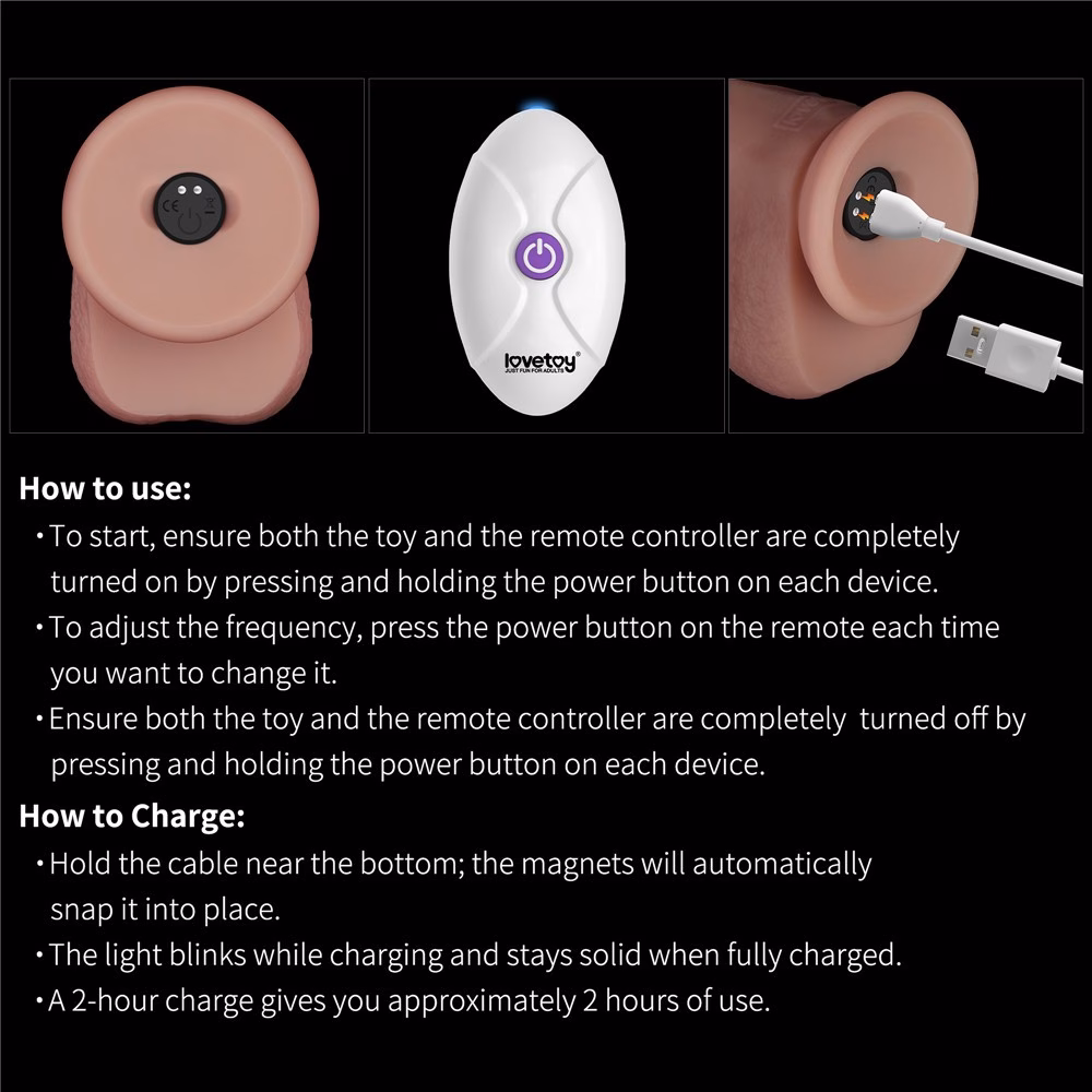 8" Vibrating Sliding Skin Pro II Silicone Dong - Image 10