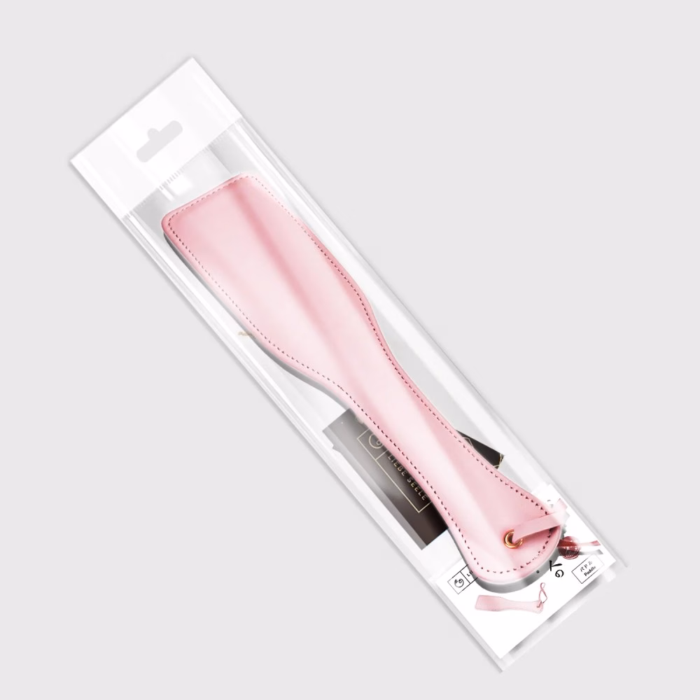 White & Pink Leather Paddle