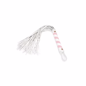 White & Pink Leather Flogger