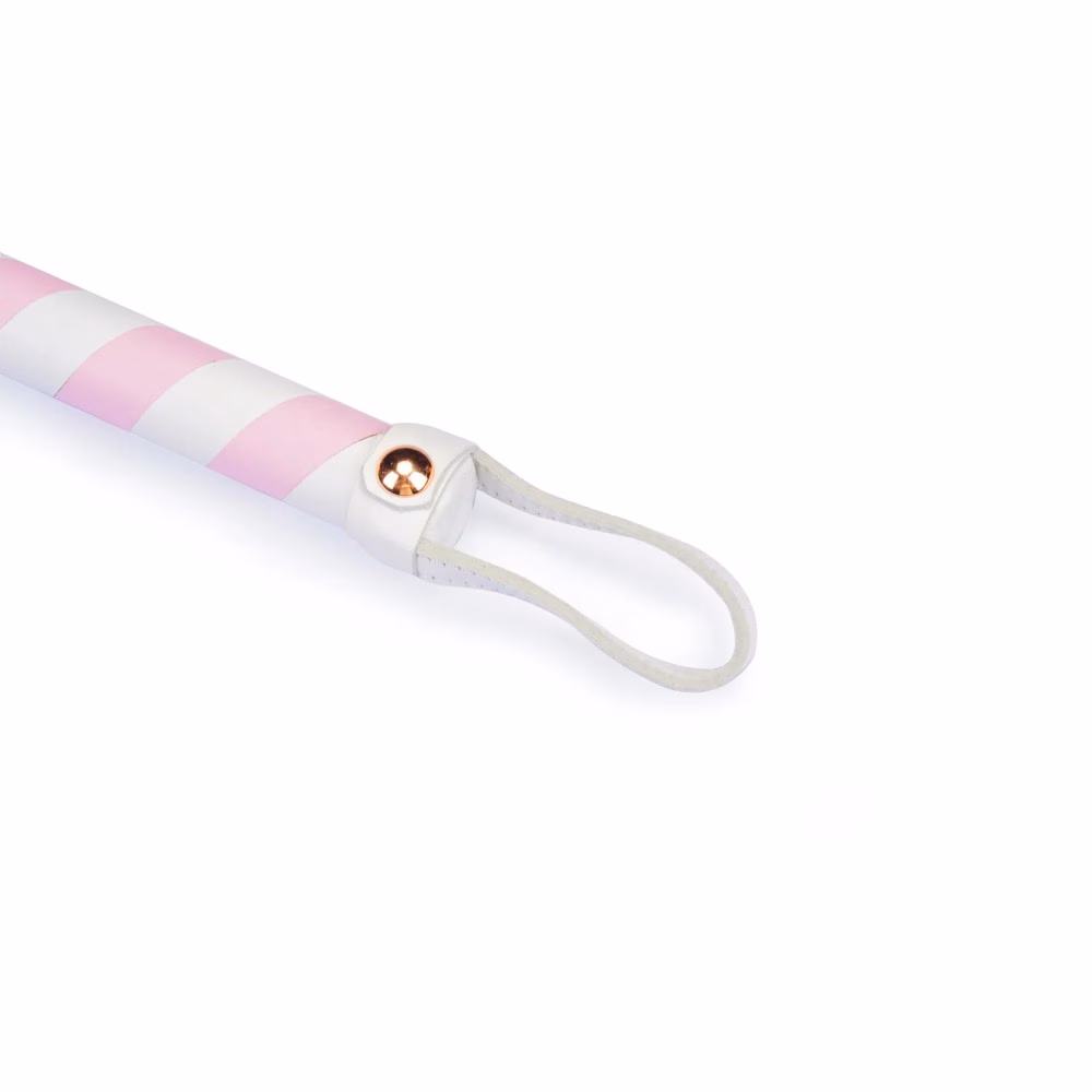 White & Pink Leather Flogger - Image 3
